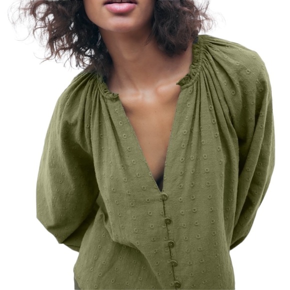 NWT ZARA EMBROIDERED BLOUSE - Picture 4 of 9